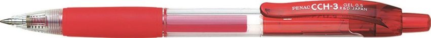 Długopis Automatyczny Żelowy Penac Cch3 05mm Czerwony