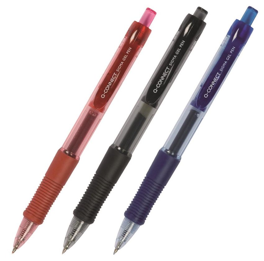 Długopis Automatyczny Żelowy Q-Connect 05mm (Linia) Czarny
