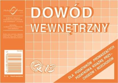 Dowód Wewnętrzny A6 K13 /MiP