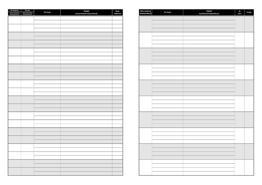 Dziennik Korespondencji A4 Offset  701-B /MiP