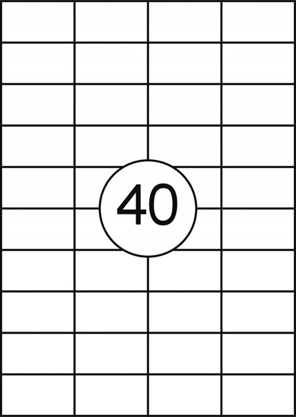 Etykiety Samoprzylepne 52,5x29mm  /Office Products