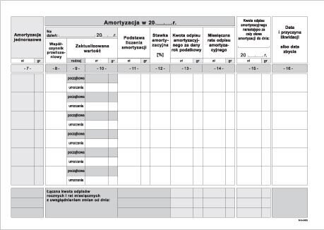 Ewidencja Środków Trwałych A5 Offset K8 /MiP