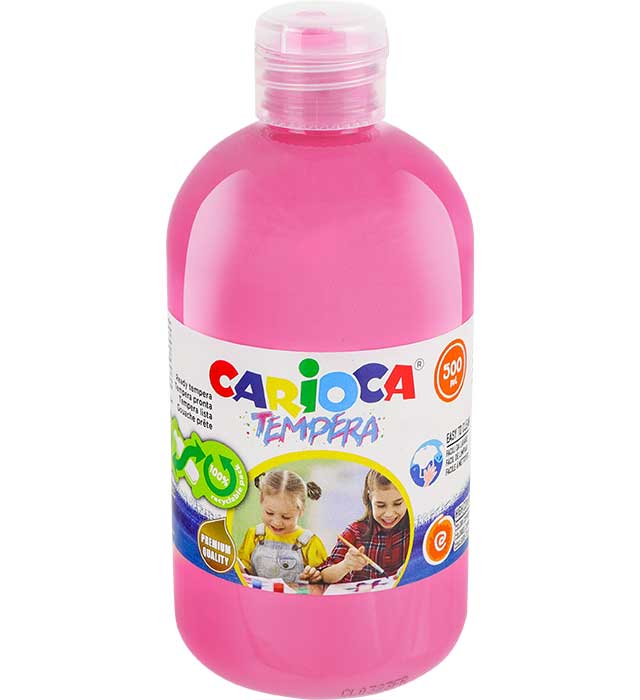 Farba Carioca tempera N 500 ml (40427/04) różowa ciemna