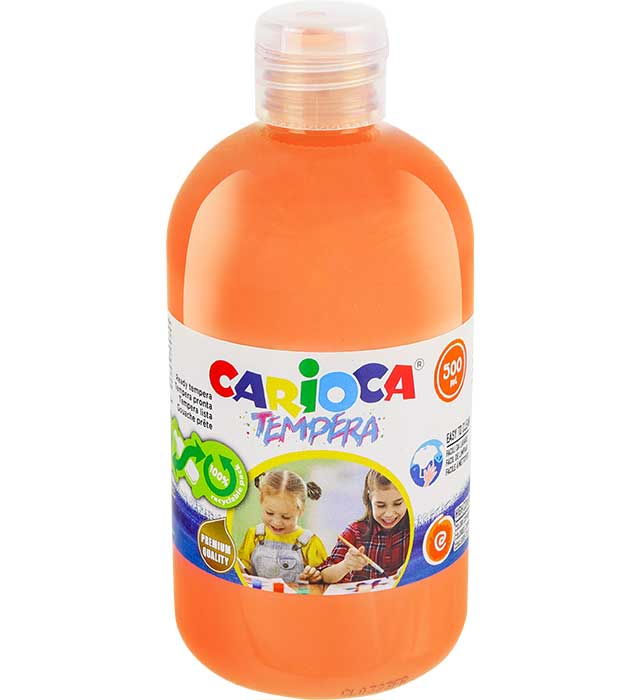 Farba Carioca tempera N 500 ml (40427/11) pomarańczowa