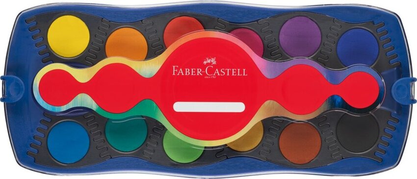 Farby Szkolne Connector 24 Kol. W Niebieskiej Kasetce Faber-Castell