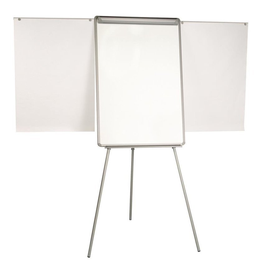 Flipchart Na Trójnogu Bi-Office 70X100Cm Tablica Suchoś.-Magn. Z Wyciąganymi Ramionami