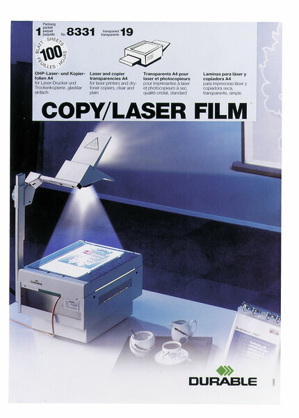 Folia Do Drukarki Laserowej i Ksero Copy/Laser Film A4 Przezroczysta /Durable 833119