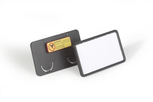 Identyfikator z Magnesem Clip Card 40x75mm 25szt. Czarny /Durable 812901