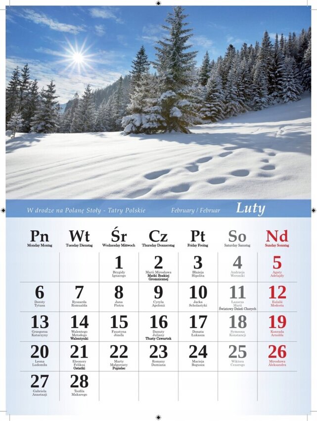 Kalendarz B4 Tatry 2023  /Artsezon