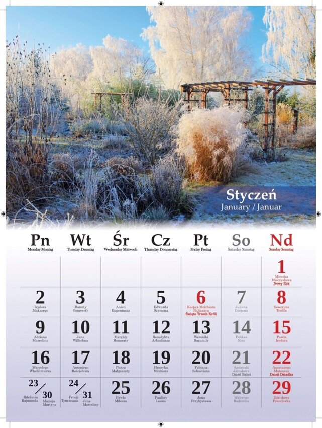 Kalendarz B4 Wymarzone Ogrody 31x23Cm 2023  /Artsezon