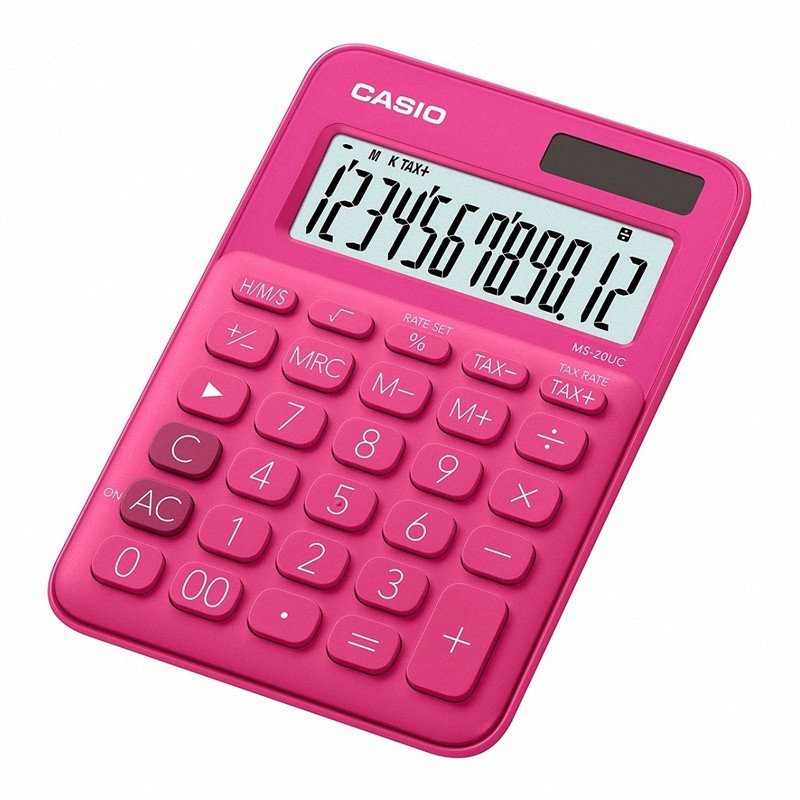 Kalkulator Casio MS-20UC-RD Różowy