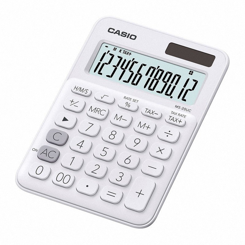 Kalkulator Casio MS-20UC-WE Biały
