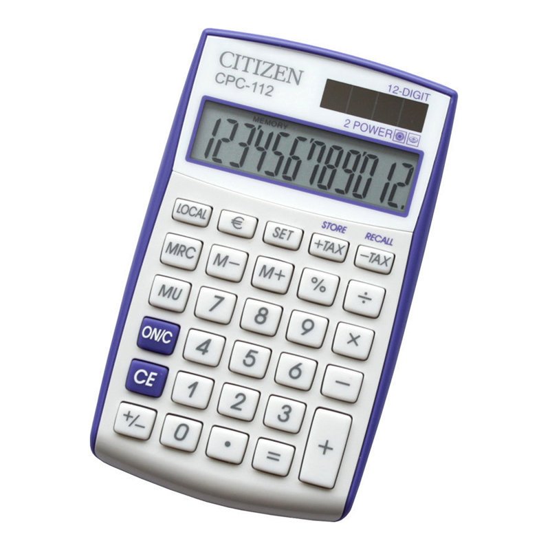 Kalkulator Citizen CPC-112VPU Fioletowy
