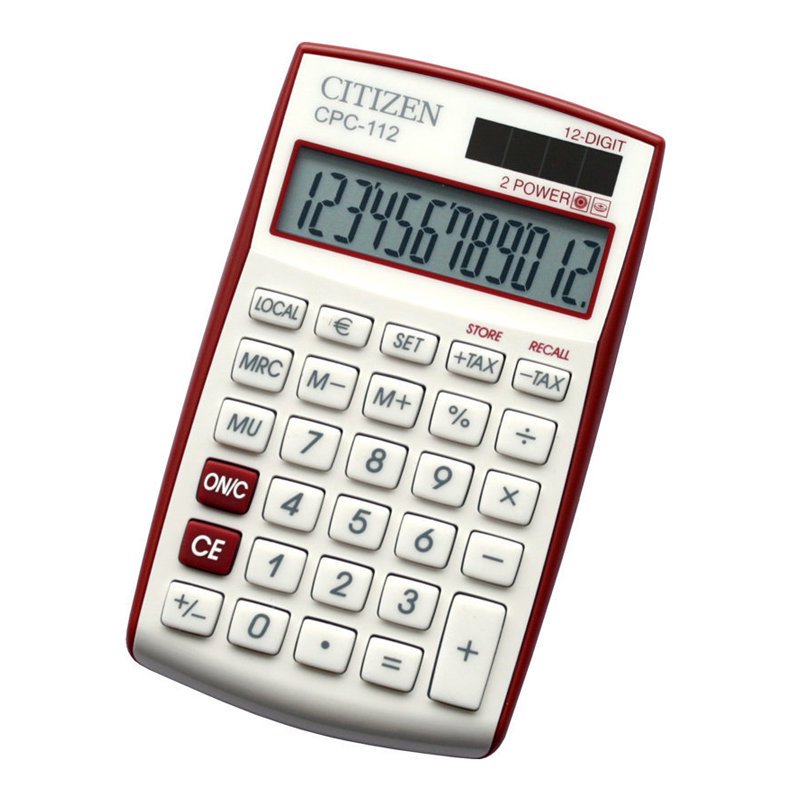 Kalkulator Citizen CPC-112VRD Czerwony
