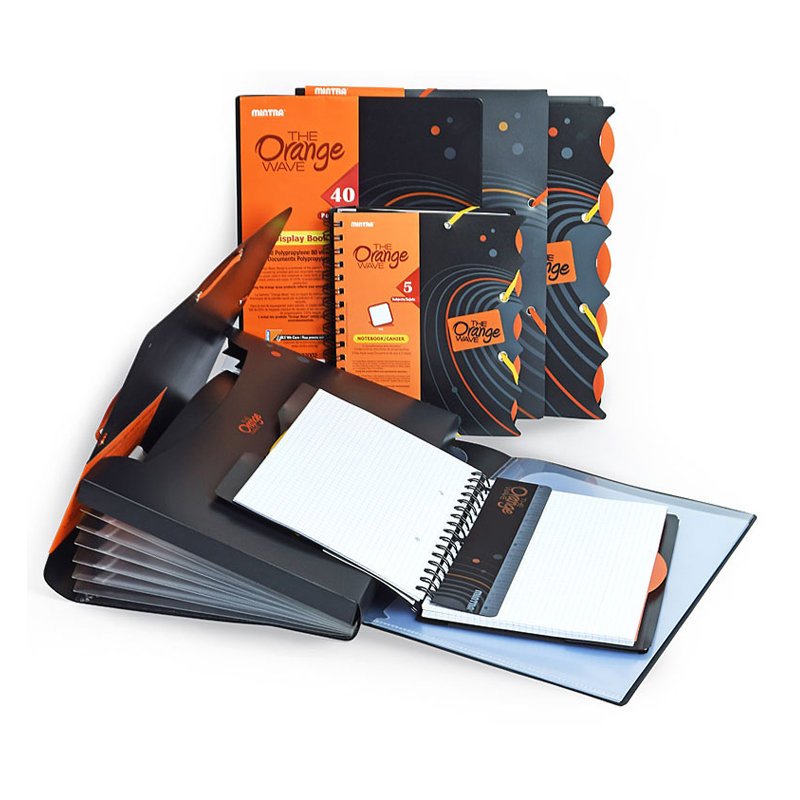 Kołonotatnik Orange Double Wire A4+ Kratka 5x30 Kartek /Mintra 98289
