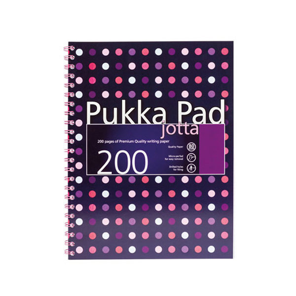 Kołozeszyt A4 200K Kr Jotta Dots Fioletowy /Pukka Pad 6313-DTS