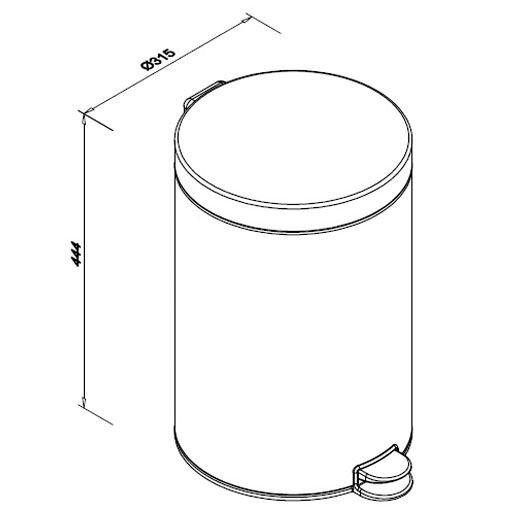 Kosz Na Śmieci ECO 30L Stal Połysk /Faneco