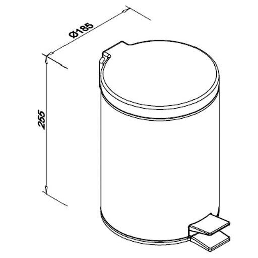 Kosz na Śmieci ECO 5L Stal Połysk /Faneco