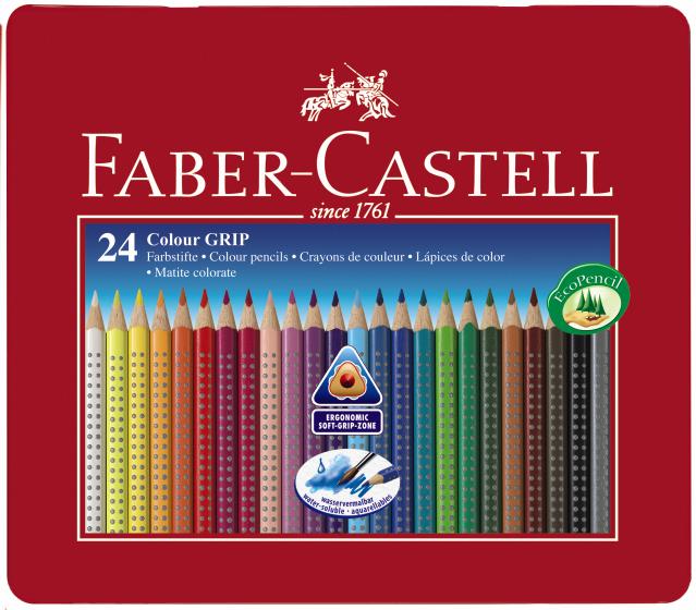 Kredki Grip 2001 24 Kol. Opakowanie Metalowe Faber-Castell