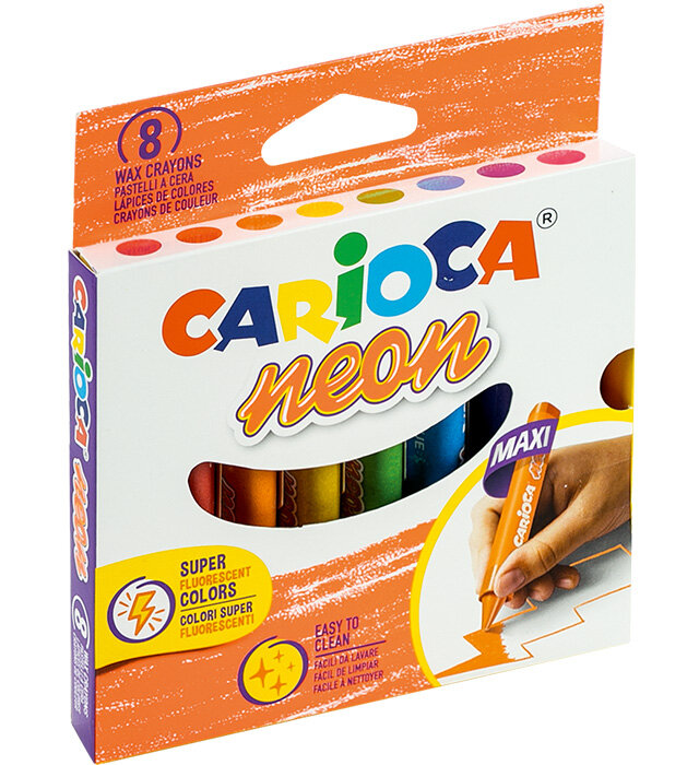 Kredki świecowe CARIOCA neon 8 kol. (44164)