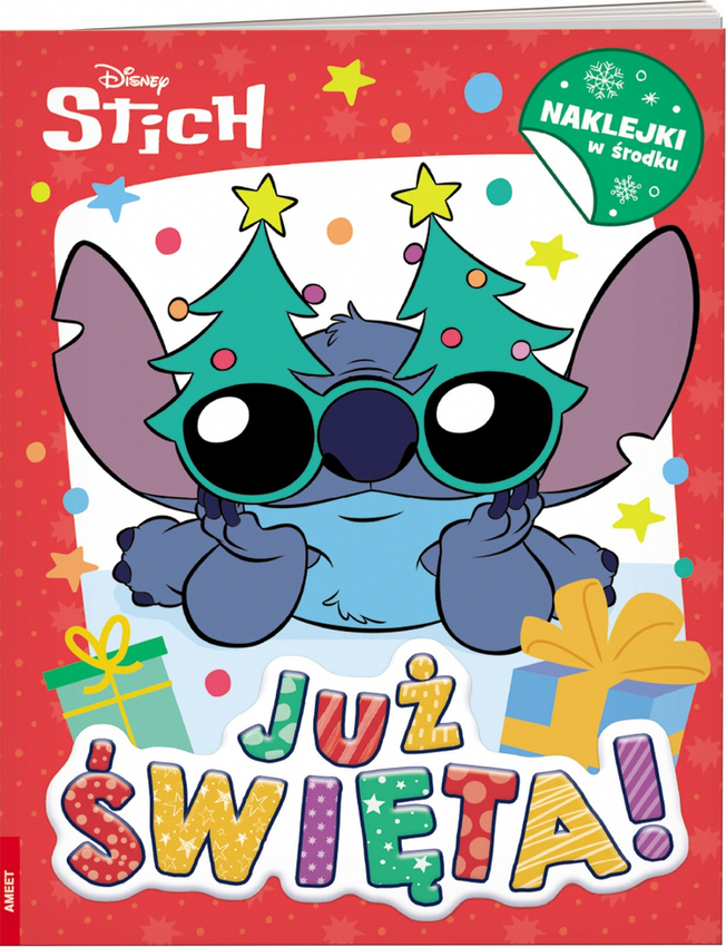 Książeczka Edukacyjna 205x285 Disney Stitch Już Święta + Naklejki /Ameet