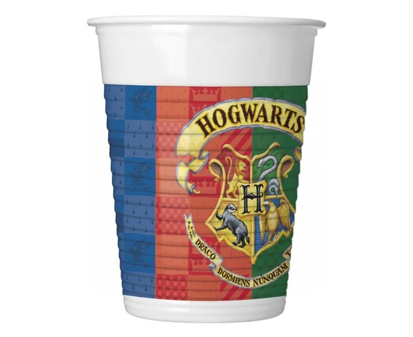 Kubeczki plastikowe (WM) Harry Potter Hogwarts Houses, 200 ml, 8 szt.  /GoDan