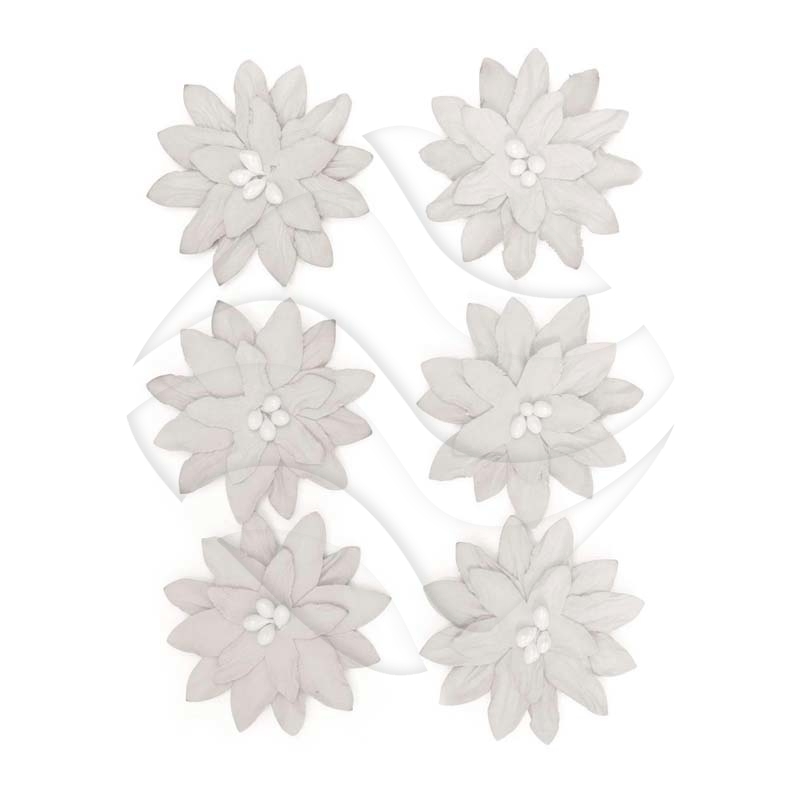 Kwiaty Samoprzylepne Papierowe Dalia (252011) A'6 Biały /Argo