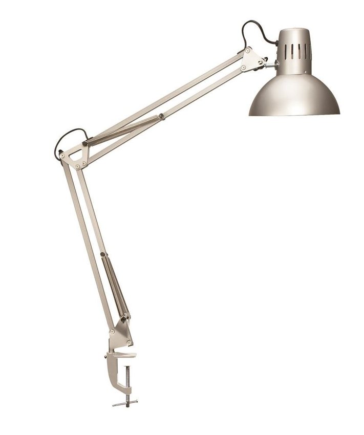 Lampka energooszczędna na biurko MAULstudy 12W mocowana zaciskiem srebrna
