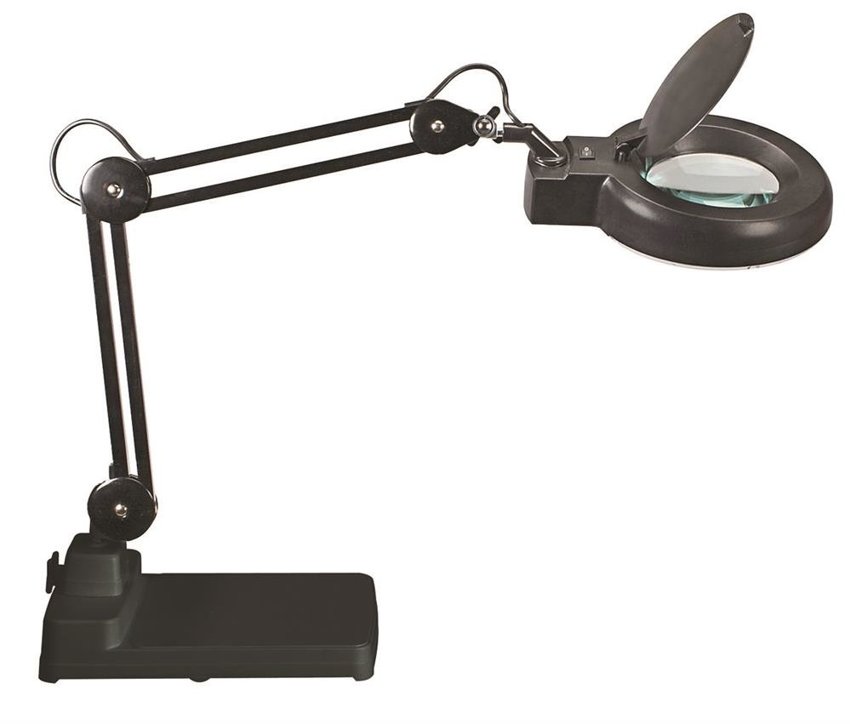 Lampka energooszczędna z lupą na biurko MAULviso 22W czarna
