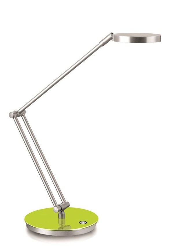 Lampka na biurko CEP CLED-400 75W ze ściemniaczem srebrno-zielona