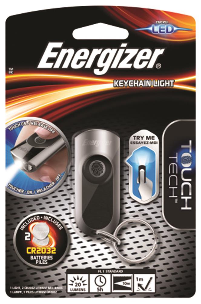 Latarka ENERGIZER Keychain Led + 2szt. baterii CR2032, srebrna