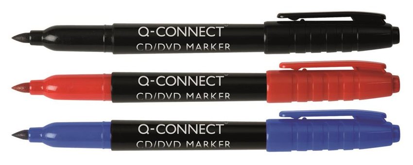 Marker Do Płyt Cd/Dvd Q-Connect 1mm (Linia) Czerwony