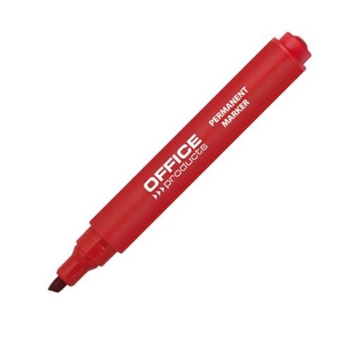 Marker Permanentny Office Products Ścięty 1-5mm (Linia) Czerwony