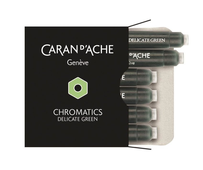 Naboje Caran D'Ache Chromatics Delicate Green 6Szt. Jasnozielone