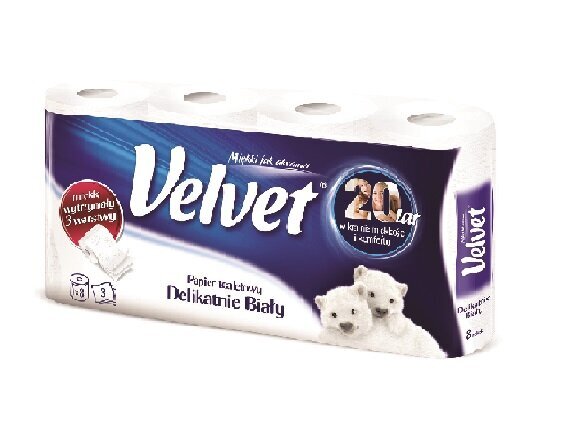 Papier  Toaletowy Velvet Delikatnie Biały 3-war