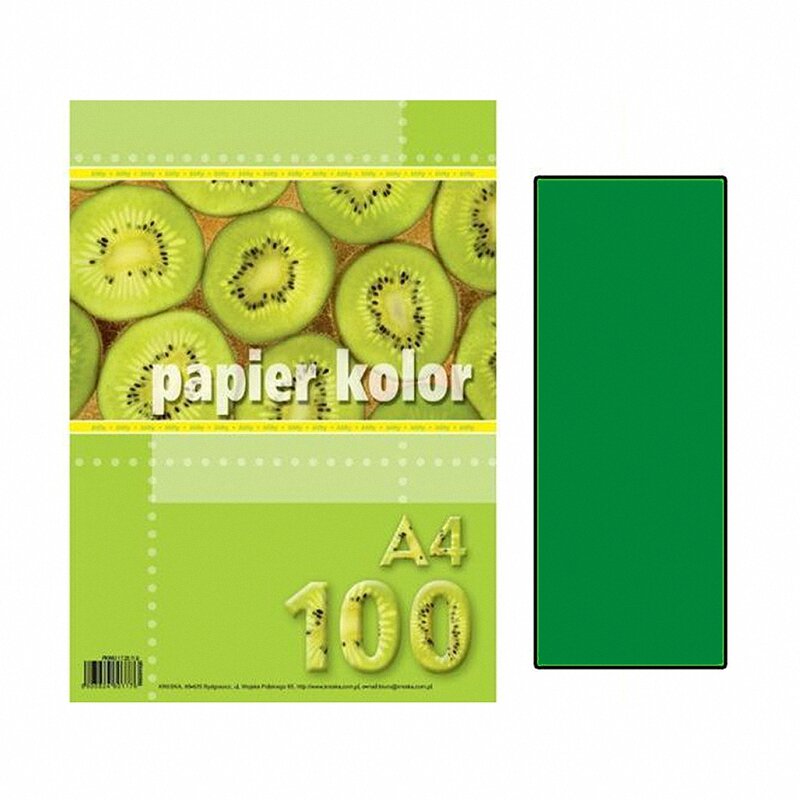 Papier Xero A4 A'100 80g C.Zielony /Kreska