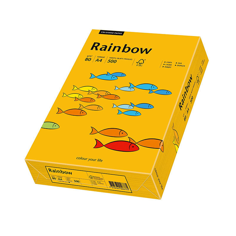 Papier Xero Rainbow A4 80G Jasny Pomarańcz R 22