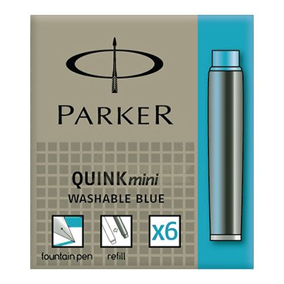 Parker Naboje Quink Mini 6szt. Turkusowe [1950413]
