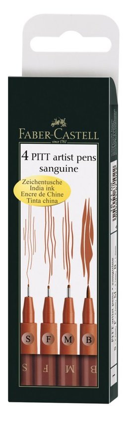 Pitt Artist Pen Sanguine 188 Etui 4 szt.Faber-Castell