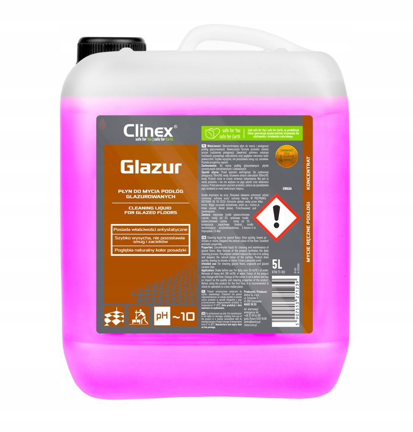 Płyn do mycia podłóg glazurowanych Clinex Glazur 5l 77-163