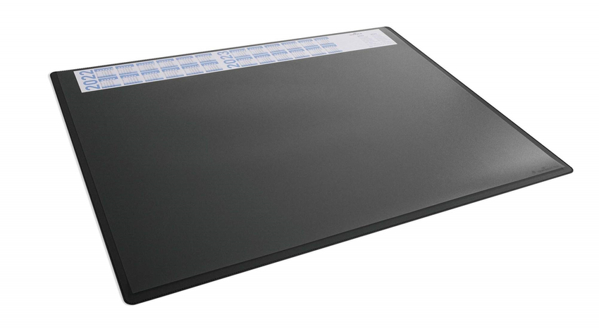 Podkład na biurko 650x500 mm z przezroczystą nakładką PP czarny / Durable