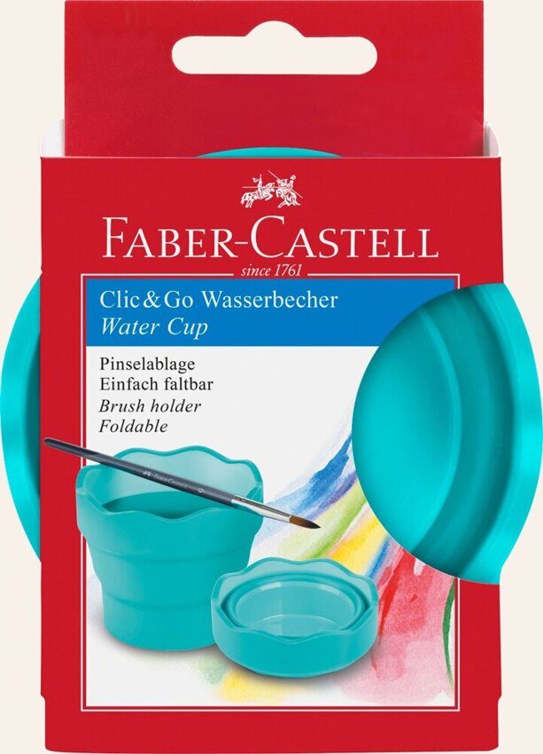 Pojemnik Na Wodę Clic&Go Turkusowy Faber-Castell