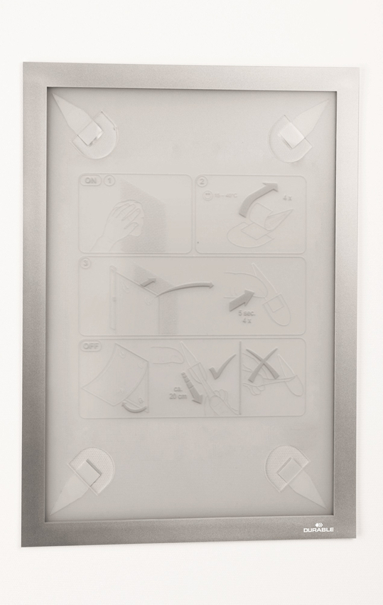 Ramka magnetyczna odklejalna A4 Duraframe Wallpaper 1szt. srebrna / Durable