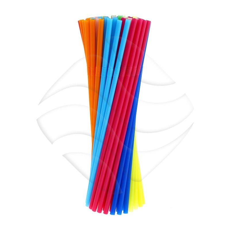 Słomki Łamane 5mm x 210mm 1000szt. Mix Kolorów