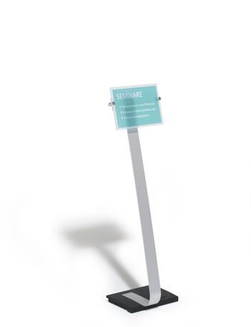 Tablica Informacyjna Crystal Sign Stand A4 Srebrna /Durable 481823