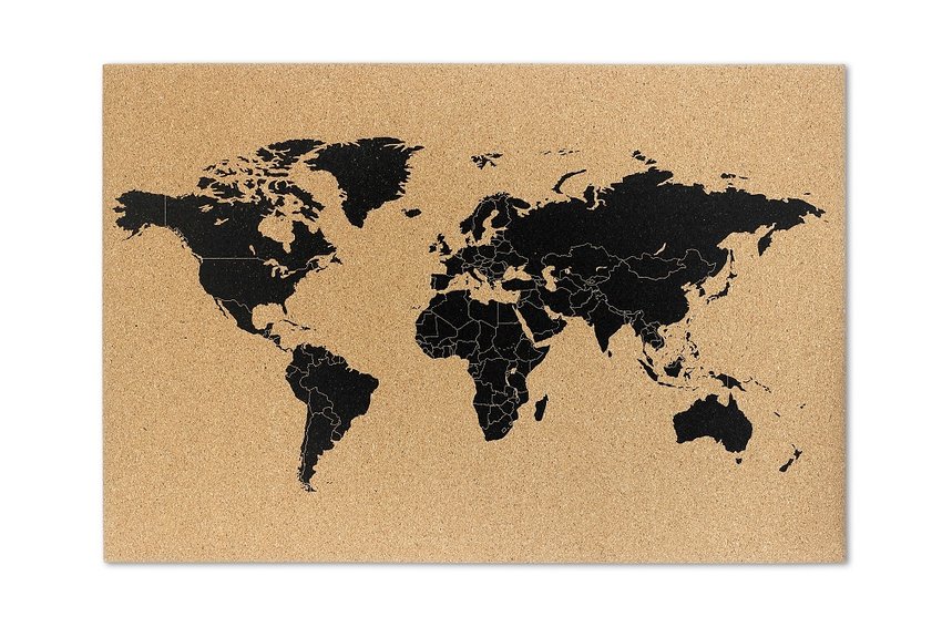 Tablica Korkowa 60x40 Mapa Świata /Argo