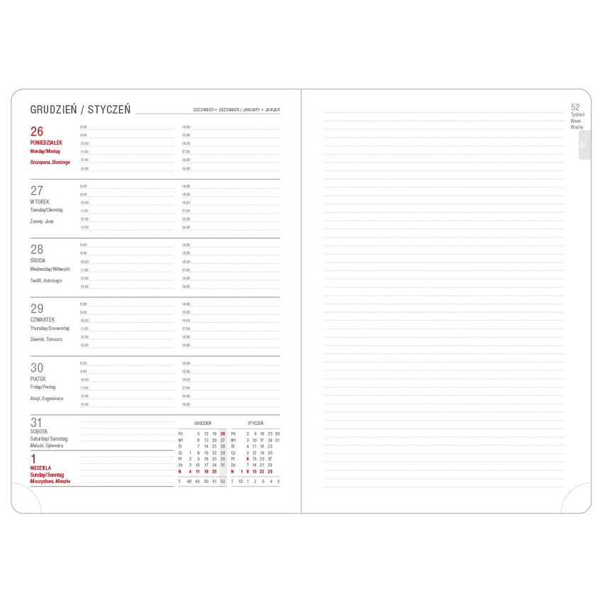 Terminarz O.Diary B5 Uran 2023 Czarny / Opus
