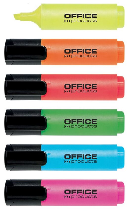 Zakreślacz Office Products 2-5mm (Linia) 6Szt. Mix Kolorów