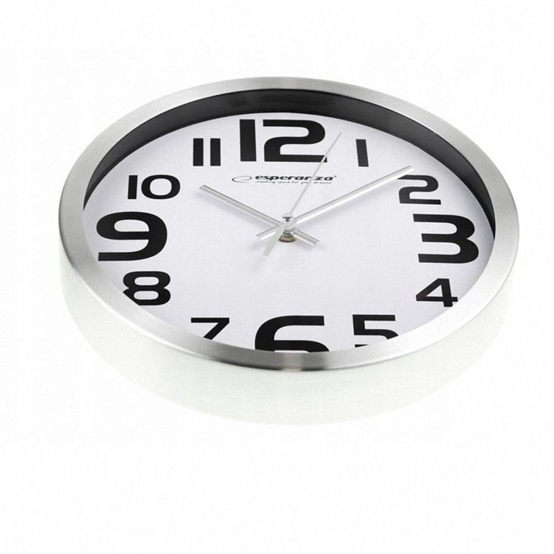 Zegar Ścienny Zurich Biały /Esperanza