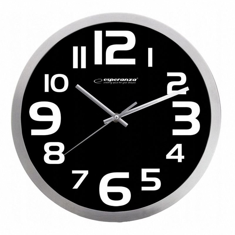 Zegar Ścienny Zurich Czarny /Esperanza